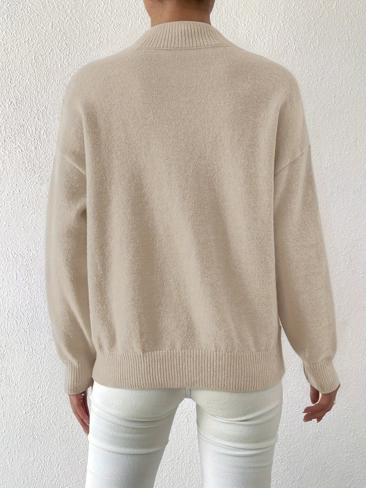 Sanae™ - Classic High Neck Knit Sweater