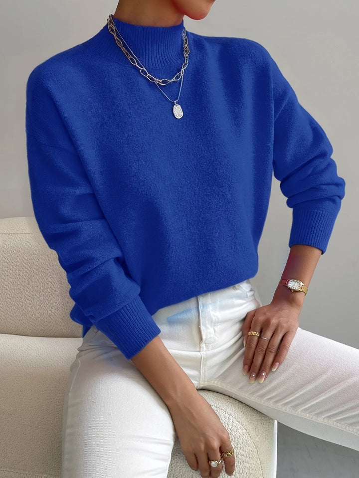 Sanae™ - Classic High Neck Knit Sweater
