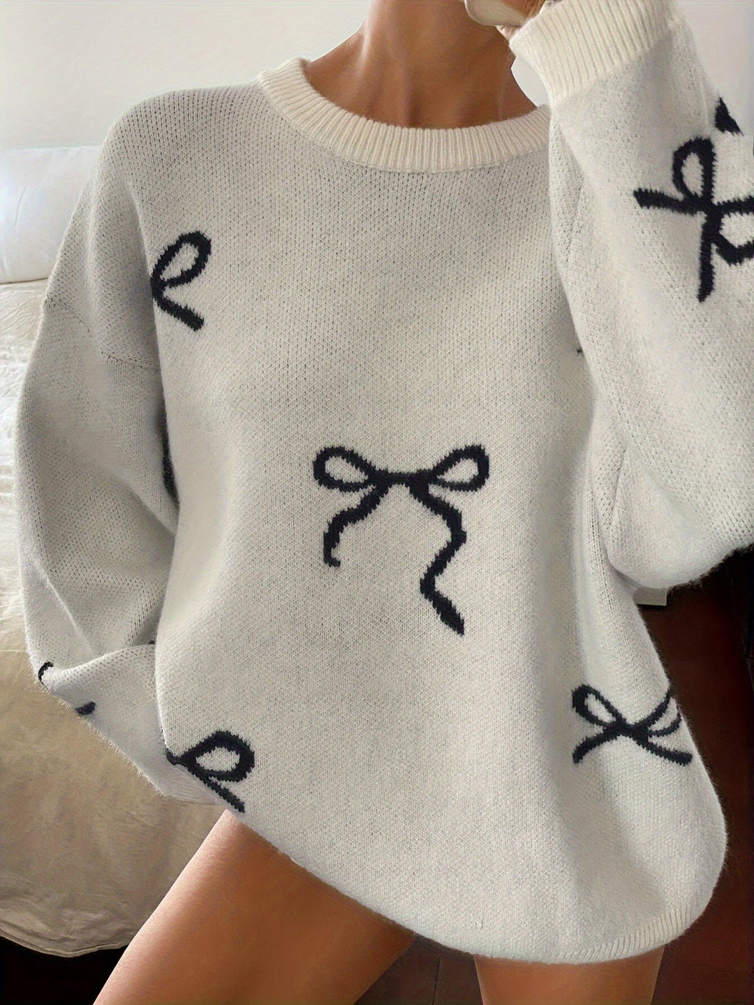 Liv™ - Bow Detail Knit Sweater