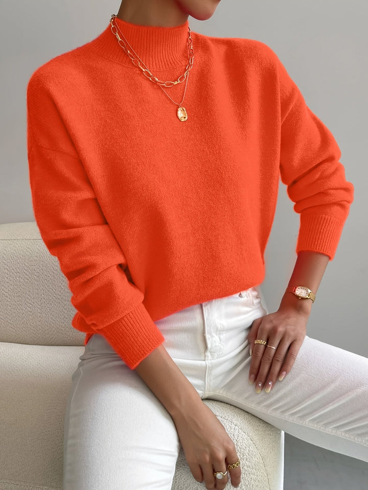 Sanae™ - Classic High Neck Knit Sweater