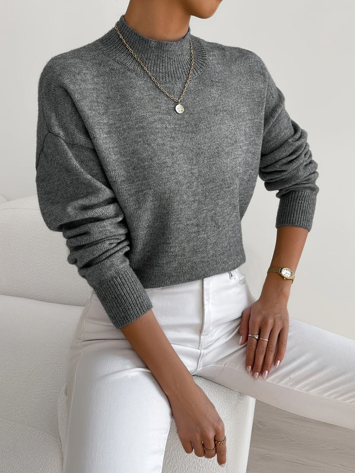 Sanae™ - Classic High Neck Knit Sweater