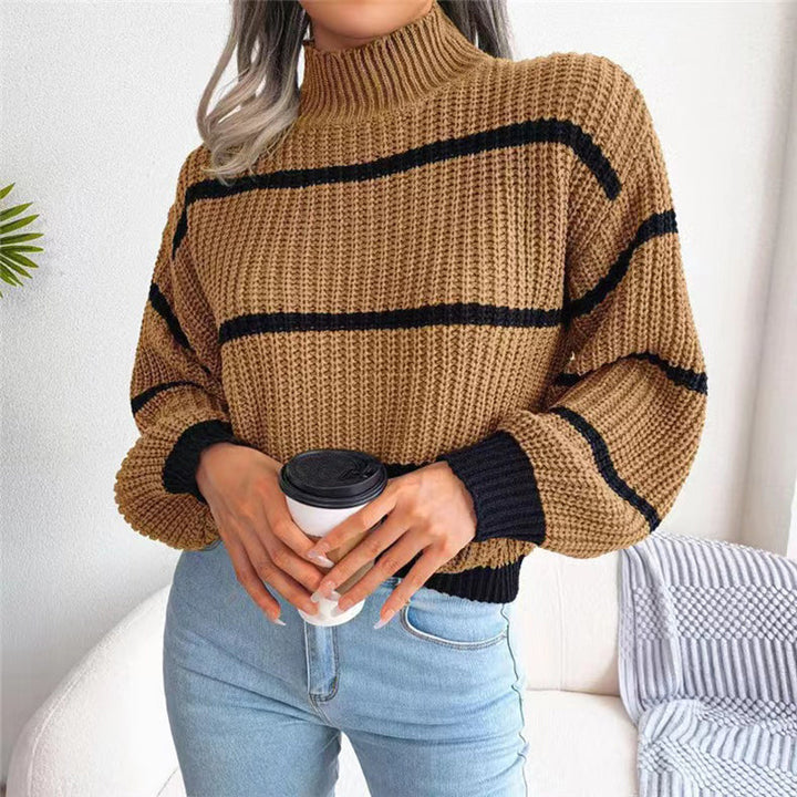 Lina™ - Comfortable Striped Knit Sweater
