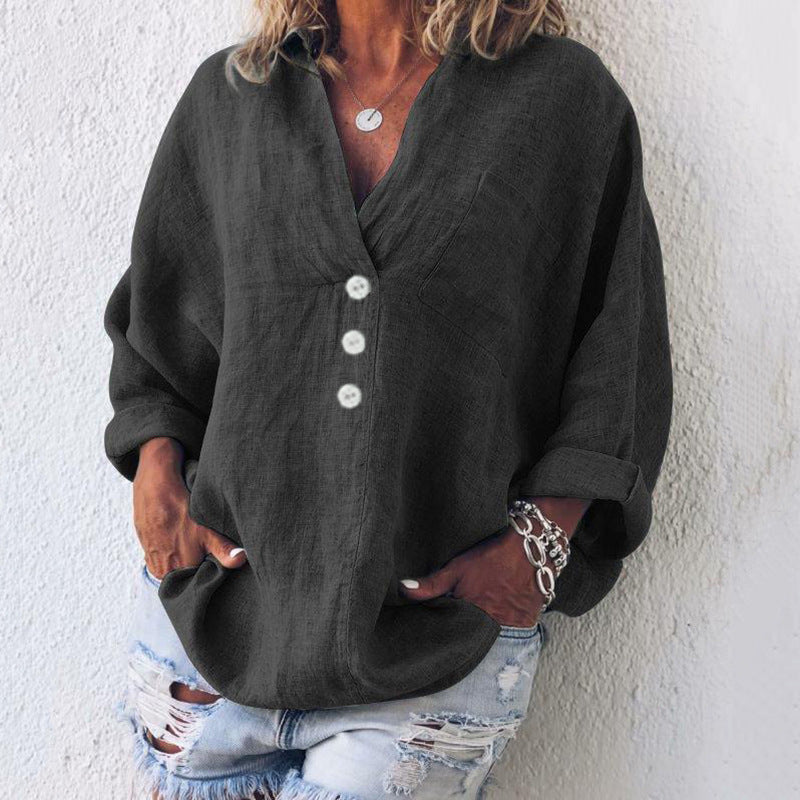 Ria™ - Stylish Pullover With Buttons