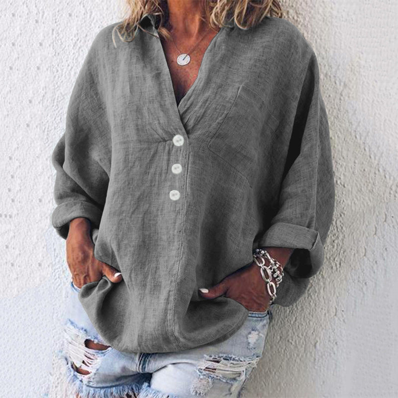 Ria™ - Stylish Pullover With Buttons