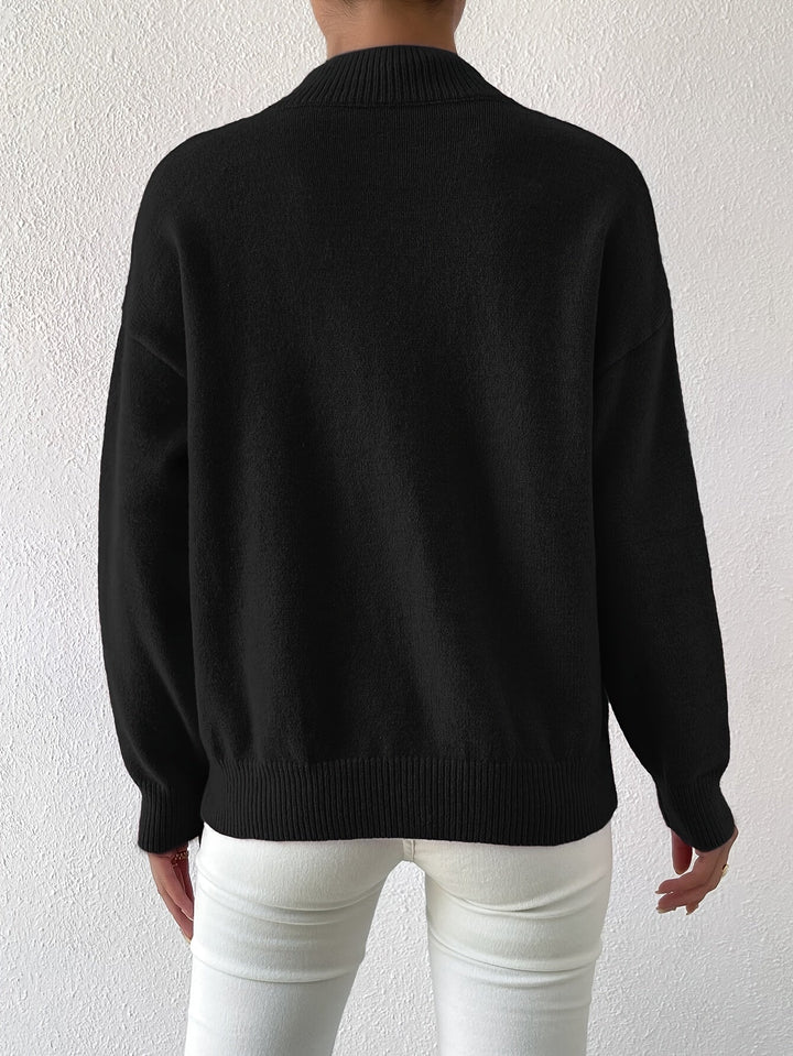 Sanae™ - Classic High Neck Knit Sweater