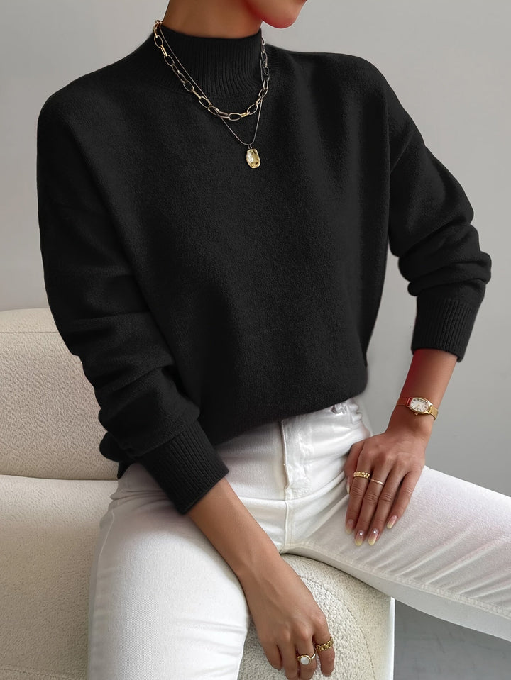 Sanae™ - Classic High Neck Knit Sweater