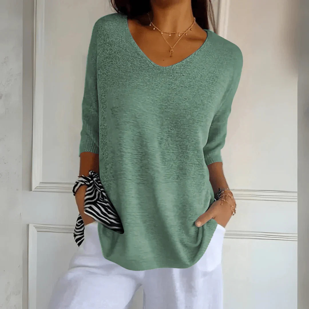 Leah™ - Elegant Knitted Shirt