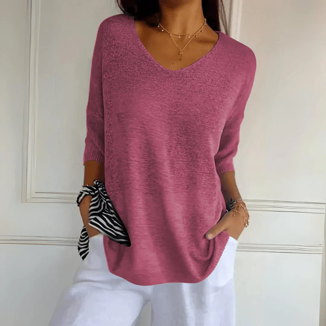 Leah™ - Elegant Knitted Shirt